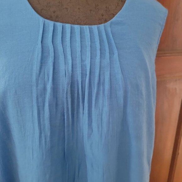 Coldwater Creek Blue Sleeveless Top With Sequin Detail Womens XL 16 Rayon/Polyes - Picture 7 of 10